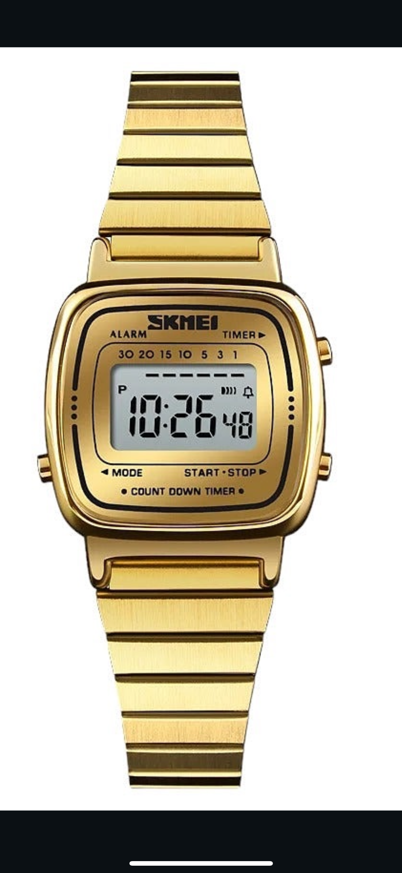 Skmei women gold watch