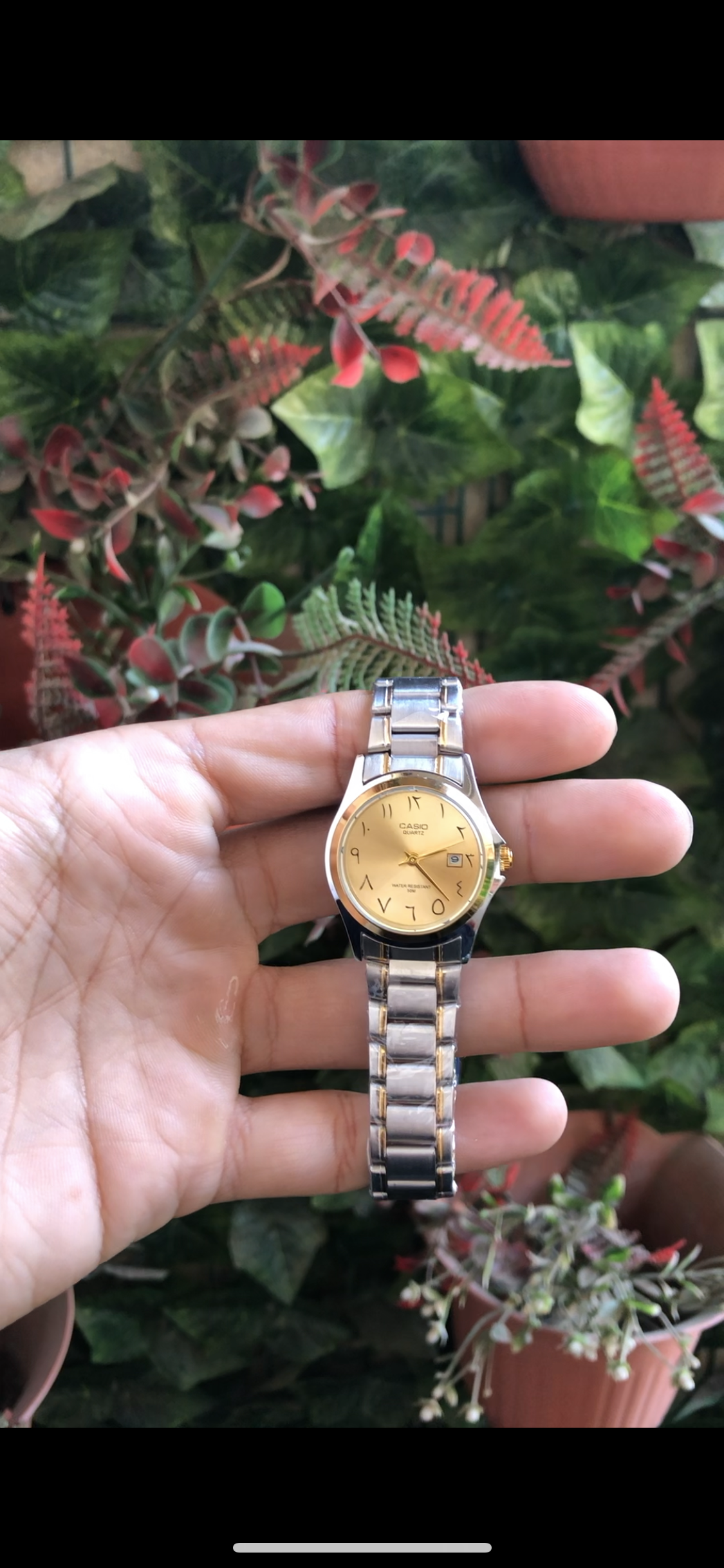 Silver Casio women Arabic dial