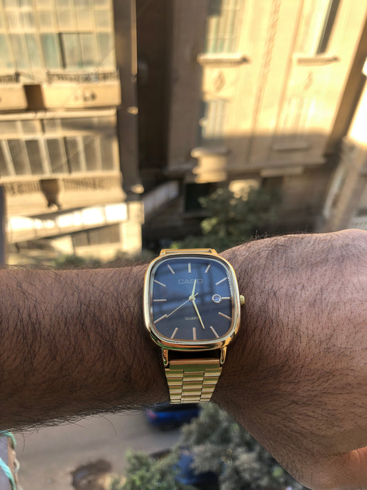 Gold Casio Classic rectangular design