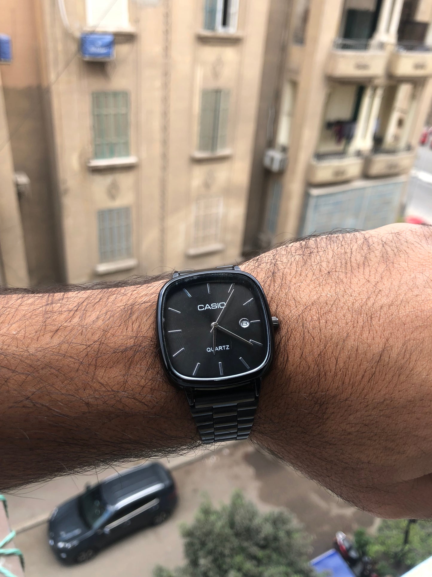 Casio Black strap rectangular design