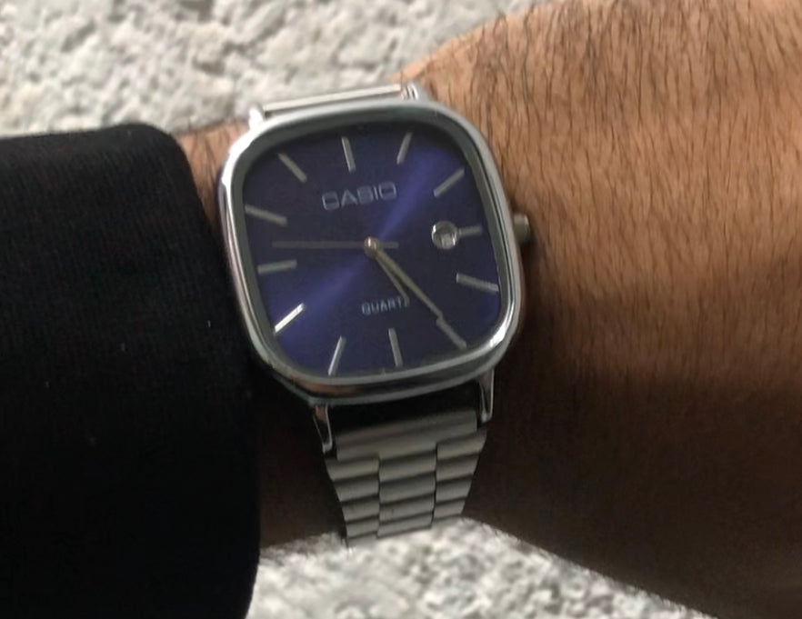 Casio silver Classic Rectangular Design