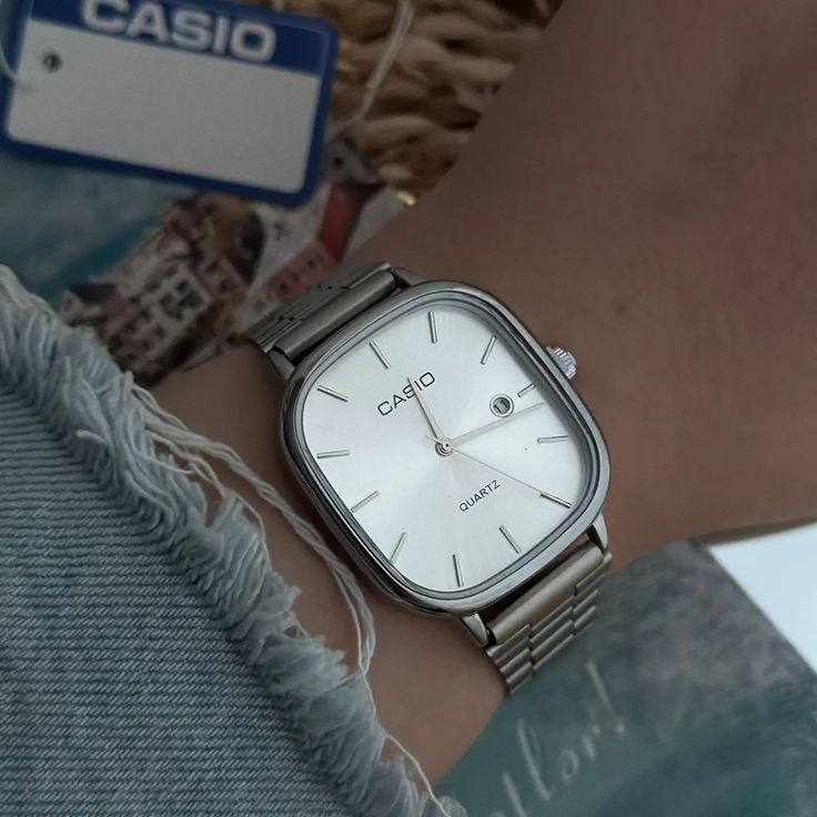 Casio silver Classic Rectangular Design