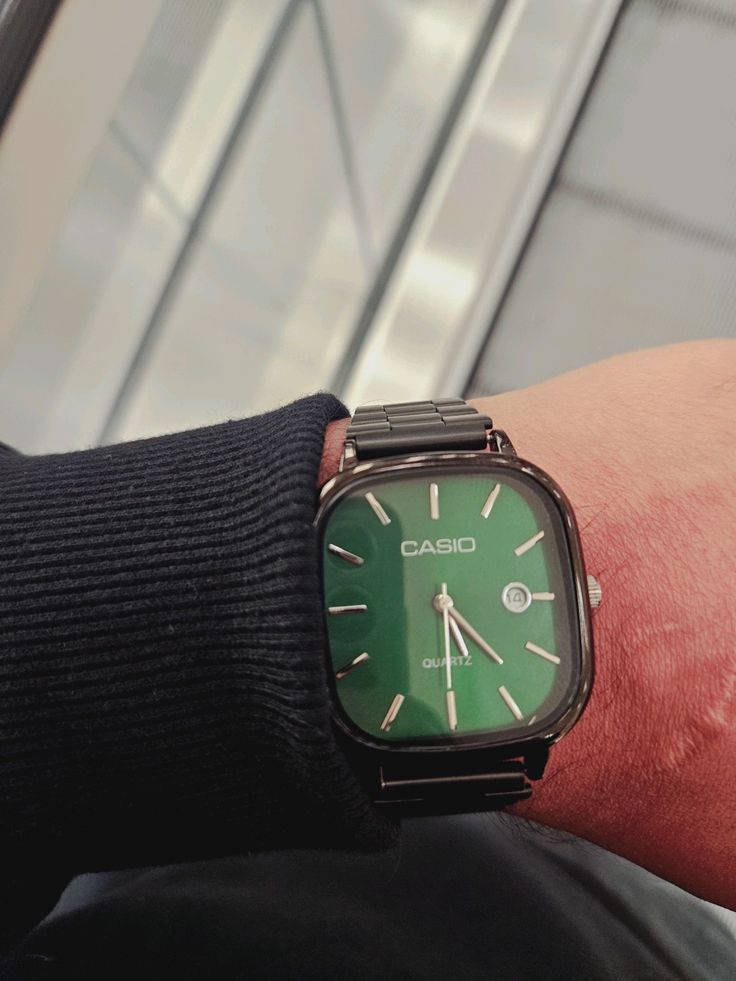 Casio Black strap rectangular design